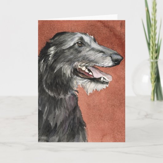 Het Schotse Wenskaart van de Kunst van de Hond Kaart (Voorkant)