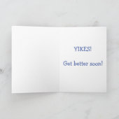 Het schouderwerk/krijgt goed wenskaart bedankkaart (Binnen)