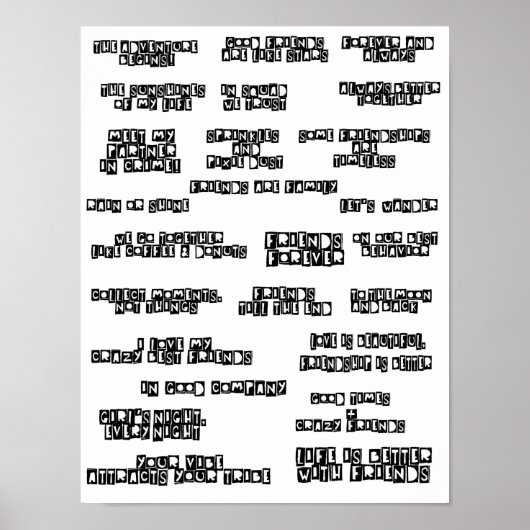 Het Schrapboekje van de vriendschap snijdt Uitwend Poster (Voorkant)