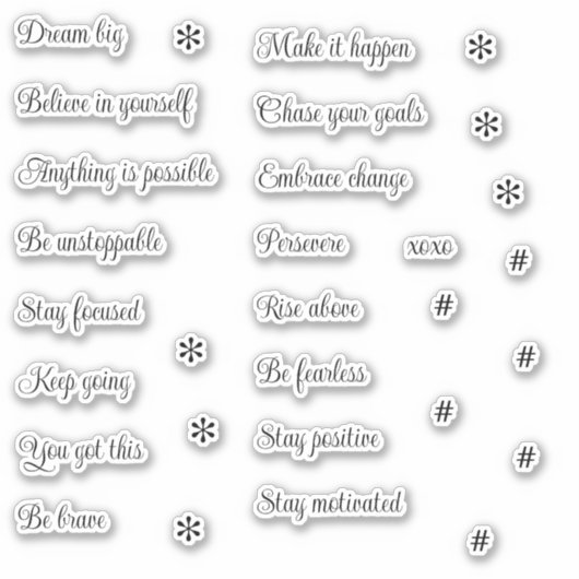 Het schrapen van het Journaling Woorden en Zetters Sticker (Voorkant)