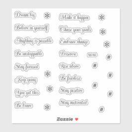 Het schrapen van het Journaling Woorden en Zetters Sticker