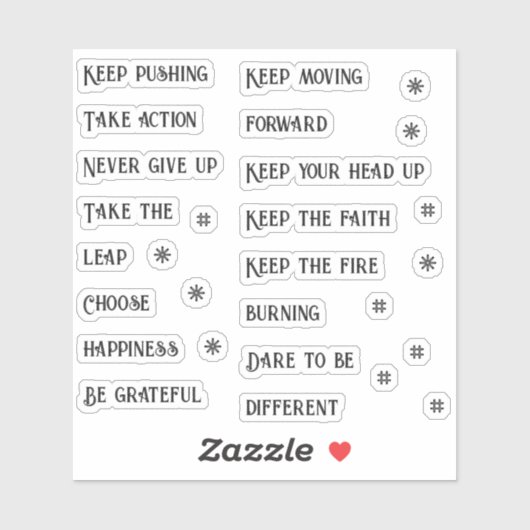 Het schrapen van het Journaling Woorden en Zetters Sticker (Vel)