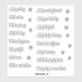 Het schrapen van het Journaling Woorden en Zetters Sticker (Vel)