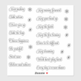 Het schrapen van het Journaling Woorden en Zetters Sticker