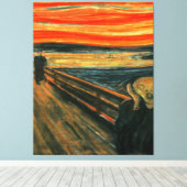 Het Schreeuw Masterpiece Schilderij van Edvard Mun Canvas Afdruk (Insitu (Houten vloer))