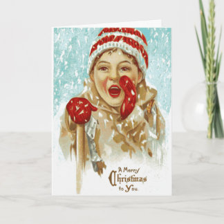 Het schreeuwen Vrolijke Kerstmis Feestdagen Kaart