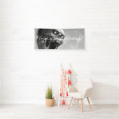 het schreeuwen zombie verjaardag spandoek (Insitu)