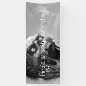 het schreeuwen zombie verjaardag spandoek (Verticaal)