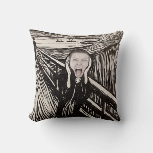 Het schreeuwerige, grappige, beroemde schilderij kussen