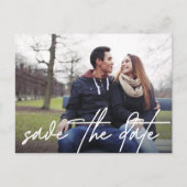 Het schrijven van de hand sparen de datum Moderne  Aankondigingskaart (Voorkant)