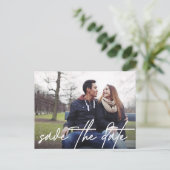 Het schrijven van de hand sparen de datum Moderne  Aankondigingskaart (Staand voorkant)