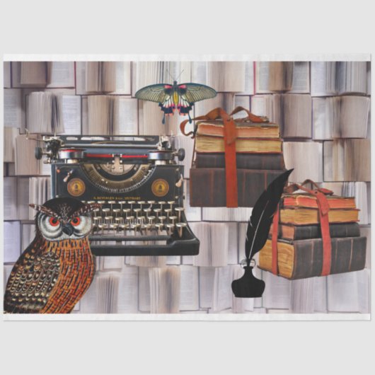 Het schrijven van de Ontsnijding van het Collage v Tissuepapier (Voorkant)