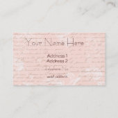 Het schrijven van het Franse Manuscript en Marie A Visitekaartje (Achterkant)