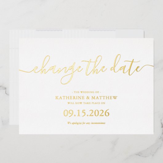 Het schrijven van het manuscript postponed Weduwsc Folie Uitnodiging (Envelop)