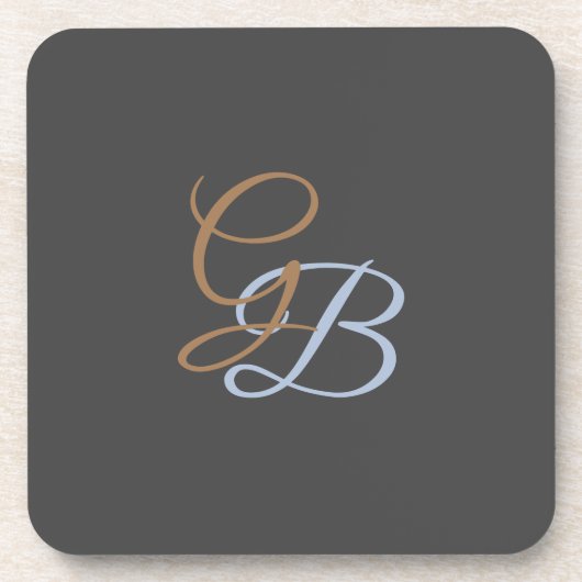 Het schrijven van moderne platte monogram minimali bier onderzetter (Voorkant)