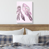 Het Schuine Sluier Abstract Textuur Kunst Canvas Afdruk (Insitu (Slaapkamer))