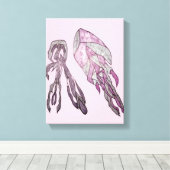 Het Schuine Sluier Abstract Textuur Kunst Canvas Afdruk (Insitu (Houten vloer))