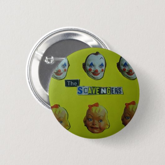 Het schurkengezicht ronde button 5,7 cm (Voorkant /achterkant)