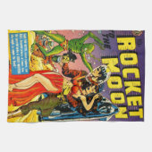 HET Sci Fi PULP-ONTWERP VAN DE QUIRKY 1950 Theedoek (Horizontaal)