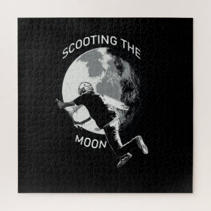Het scoren van de Maan - de Stuntscooter Legpuzzel
