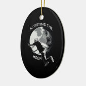 Het scoren van de Maan - Stunt Scooter Keramisch O Ornament (Links)