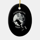 Het scoren van de Maan - Stunt Scooter Keramisch O Ornament (Voorkant)