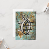 Het Scorpion-Wenskaart Kaart (Voorkant / Achterkant in situ)