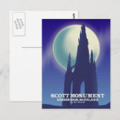 Het Scott Monument, Edinburgh,Schotland Briefkaart (Voorkant / Achterkant)