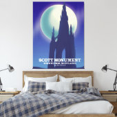 Het Scott Monument, Edinburgh,Schotland Canvas Afdruk (Insitu (Slaapkamer))