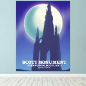 Het Scott Monument, Edinburgh,Schotland Canvas Afdruk (Insitu (Houten vloer))