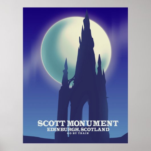 Het Scott Monument, Edinburgh,Schotland Poster (Voorkant)
