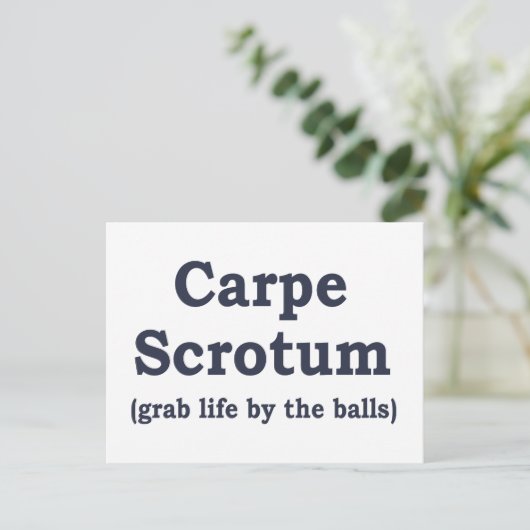 Het Scrotum van Carpe Briefkaart (Staand voorkant)