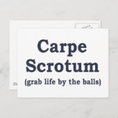 Het Scrotum van Carpe Briefkaart (Voorkant / Achterkant)