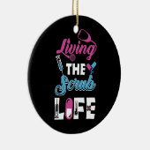 Het scrub leven leven - Stethoscoop cadeau Keramisch Ornament (Rechts)