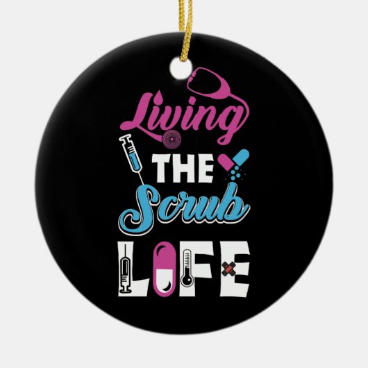 Het scrub leven leven - Stethoscoop cadeau Keramisch Ornament (Voorkant)