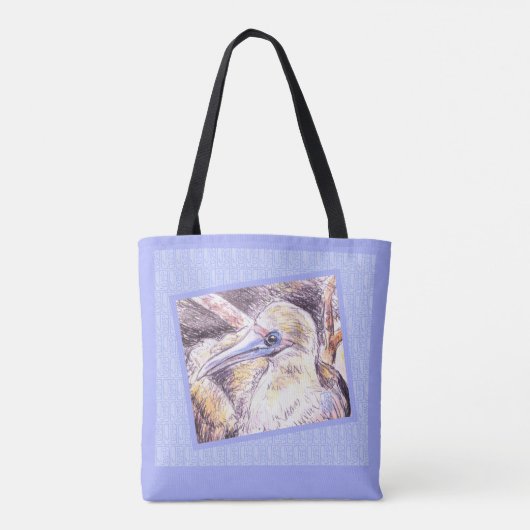 Het 'Seabird' All-Over-Print Schouder Tas (Achterkant)