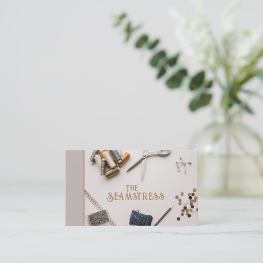 Het Seamstress Visitekaartje (Staand voorkant)