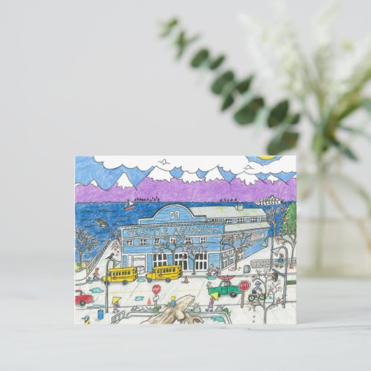 Het Seattle Aquarium Briefkaart (Staand voorkant)