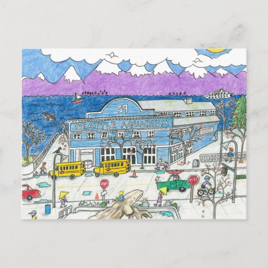 Het Seattle Aquarium Briefkaart (Voorkant)
