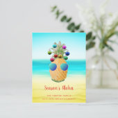 Het seizoen Aloha Christmas Pineapple | Briefkaart (Staand voorkant)
