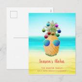Het seizoen Aloha Christmas Pineapple | Briefkaart (Voorkant / Achterkant)