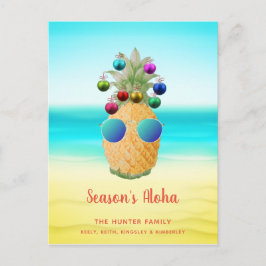 Het seizoen Aloha Christmas Pineapple | Briefkaart