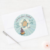 Het seizoen dat de theepot met kerst naar ronde sticker (Envelop)