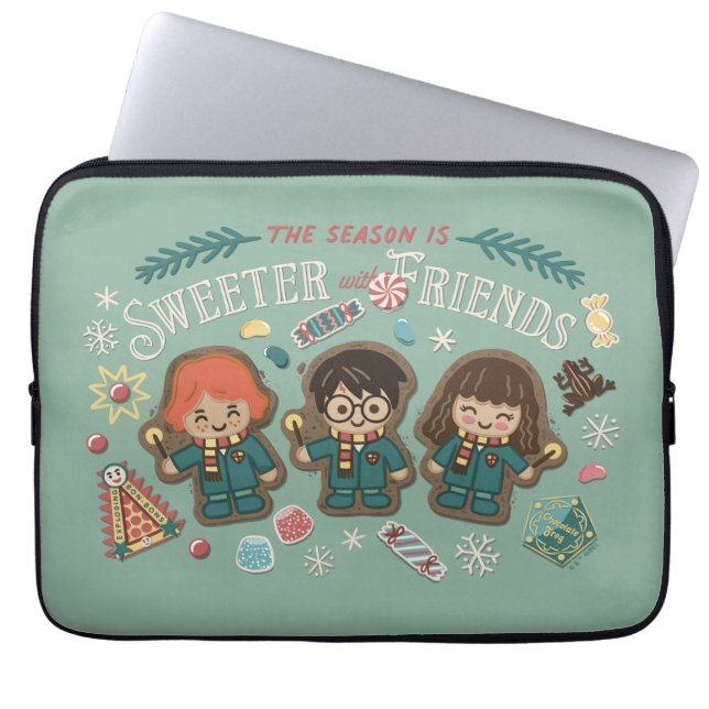 Het seizoen is mooier met vrienden laptop sleeve (Voorkant)