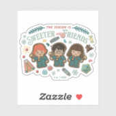 Het seizoen is mooier met vrienden sticker (Vel)