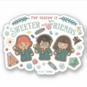 Het seizoen is mooier met vrienden sticker (Voorkant)