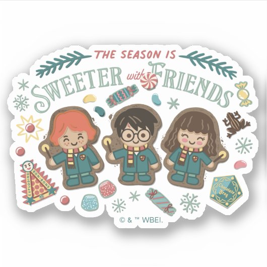 Het seizoen is mooier met vrienden sticker (Voorkant)