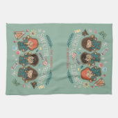 Het seizoen is mooier met vrienden theedoek (Horizontaal)