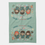 Het seizoen is mooier met vrienden theedoek (Verticaal)