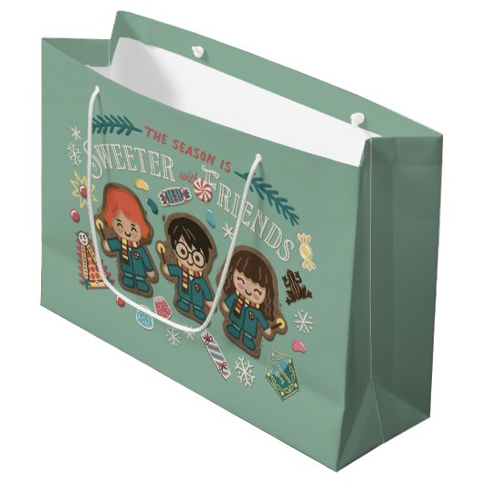 Het seizoen is zoeter met vrienden groot cadeauzakje (Voorkant Gekanteld)